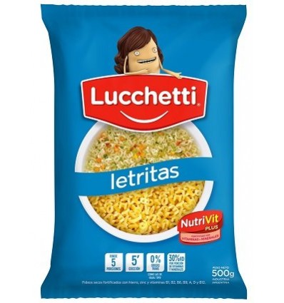 FIDEO LUCCHETTI 500 GRS LETRITAS
