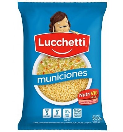 FIDEO LUCCHETTI 500 GRS MUNICIONES