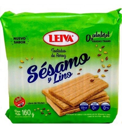 LEIVA TOSTADA ARROZ LINO 160 GRS SIN TACC