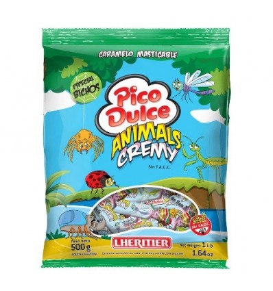 CARAMELO MASTICABLE PICO DULCE ANIMALS CREMY 500 GRS SIN TACC