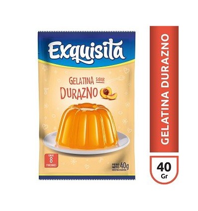 EXQUISITA GELATINA DURAZNO SOBRE 40 GRS 