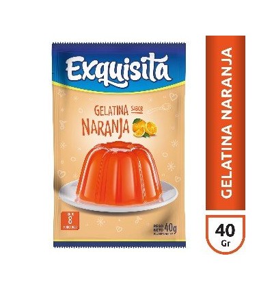 EXQUISITA GELATINA NARANJA SOBRE 40 GRS