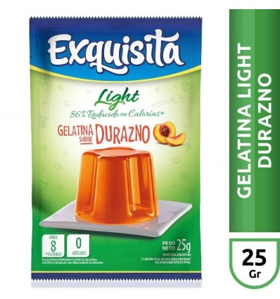 EXQUISITA GELATINA LIGHT DURAZNO SOBRE 25 GRS 