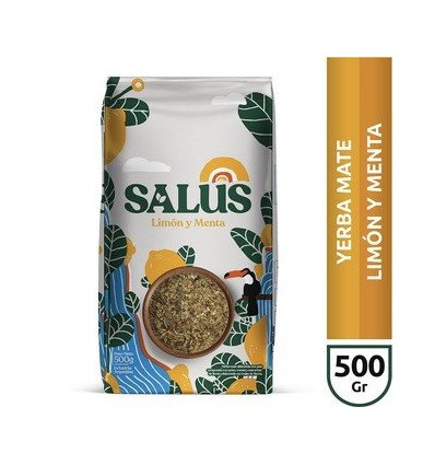 YERBA MATE SALUS LIMON Y MENTA 500 GRS