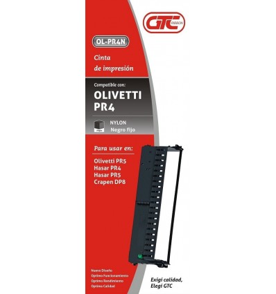 CINTA GTC P/OLIVETTI PR4 PARA PR4/PR5 NEGRA