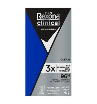 REXONA CLINICAL CLEAN ANTITRANSPIRANTE 96H 48GRS
