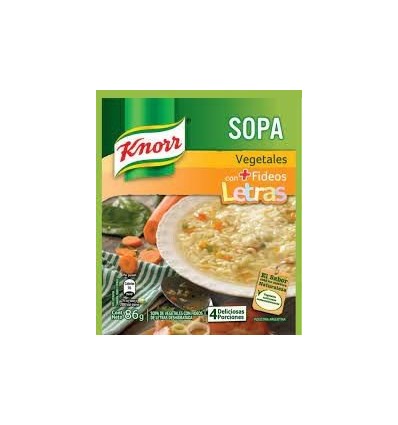 KNORR SOPA CAS VEG C/LETRAS 1 S