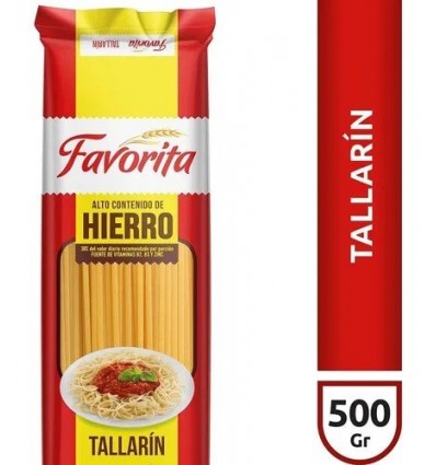 FIDEO FAVORITA 500 GRS TALLARIN HIERRO