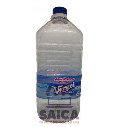 AGUA MINERAL VERGEL BIDON 6 LITROS