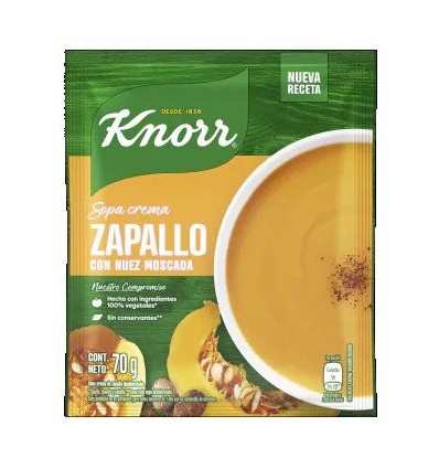 KNORR SOPA CR ZAPALLO C/NUEZ MOSCADA 1 S