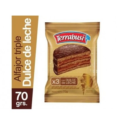 ALFAJOR TERRABUSI D. LECHE TRIPLE 70 GR