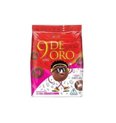 GALLETAS 9 DE ORO ANILLOS CHOC 120