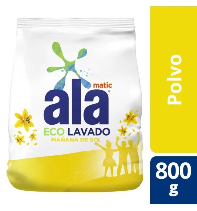 ALA POLVO MATIC ECOLAVADO MAÑANA SOL 800 GRS