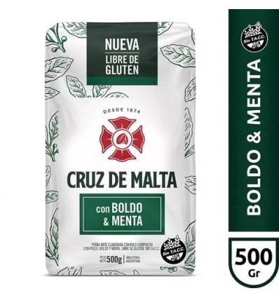 YERBA CRUZ DE MALTA 500 GRS BOL-MENTA SIN TACC