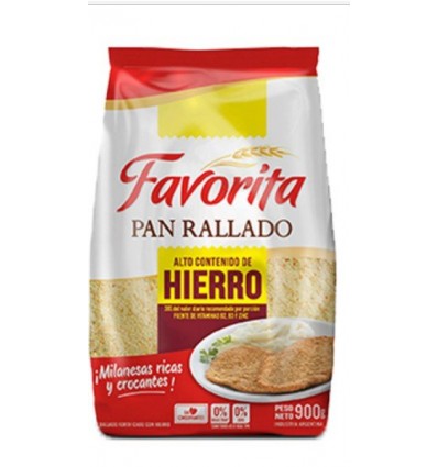 FAVORITA PAN RALLADO 450 GRS ALTO CONT. HIERRO