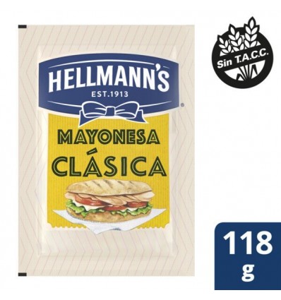 MAYONESA HELLMANNS SACHET 118 GR SIN TACC