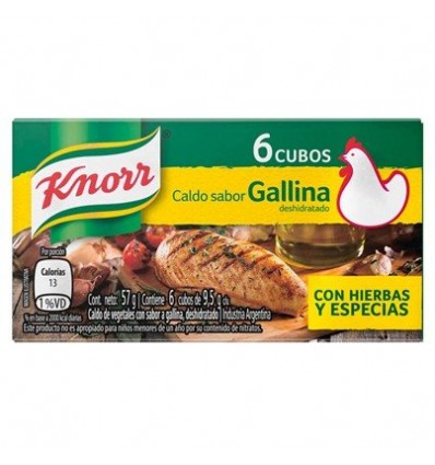 KNORR CALDOS GALLINA C/VEGET. * 6 CUB
