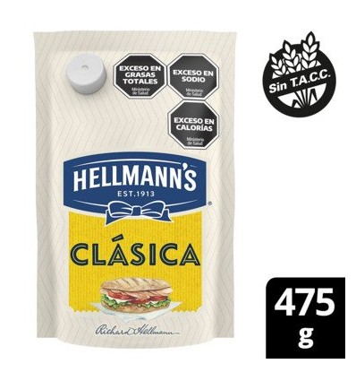 HELLMANN'S MAYONESA 475 GRS SIN TACC
