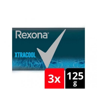 REXONA JABON XTRACOOL ALG 3X125 GRS