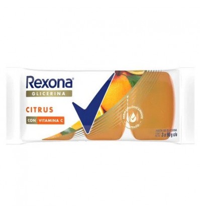 JABON REXONA GLICERINA CITRUS 3X90G