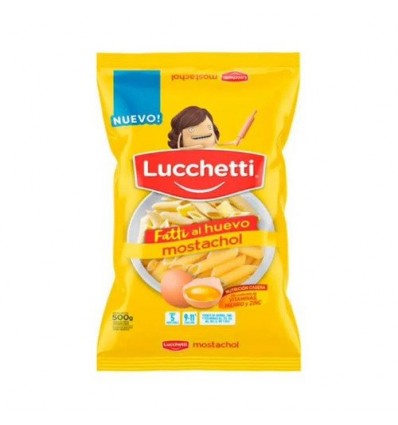 FIDEO LUCCHETTI 500 GRS MOSTACHOL AL HUEVO