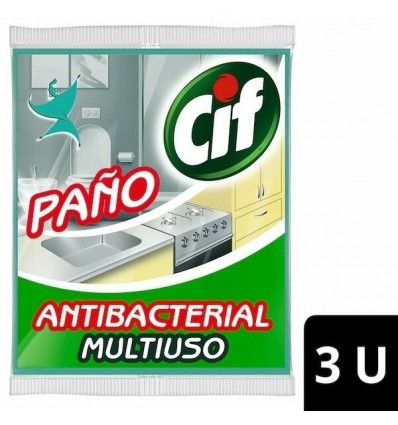 CIF PAÑO MULTIUSO ANTIBACTERIAL X 3 UNID