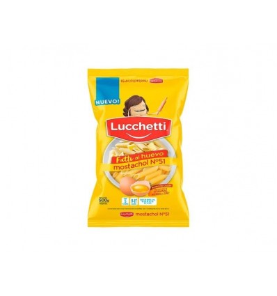 FIDEO LUCCHETTI 500 GRS MOSTACHOL HUEVO