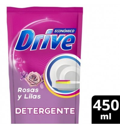 DRIVE LAVA VAJILLA ROSAS Y LILAS ECO DP 450 ML