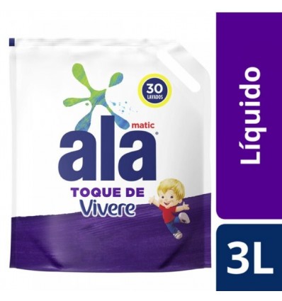 ALA MATIC LIQUIDO ECOLAVADO TOQUE DE VIVERE 3 L