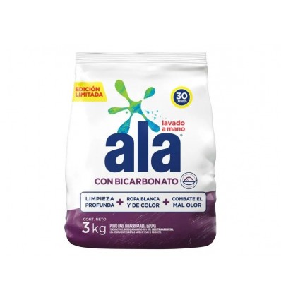 ALA POLVO LAVADO A MANO C/BICARBONATO 3KG