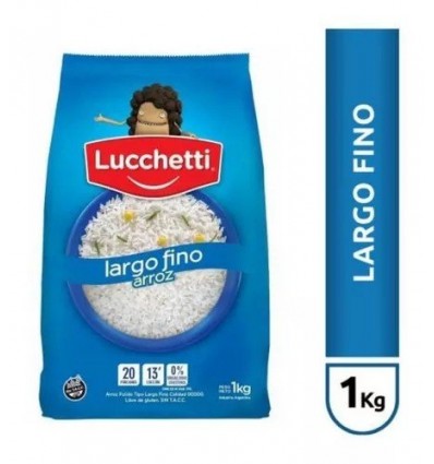 LUCCHETTI ARROZ 1 KG LARGO FINO 