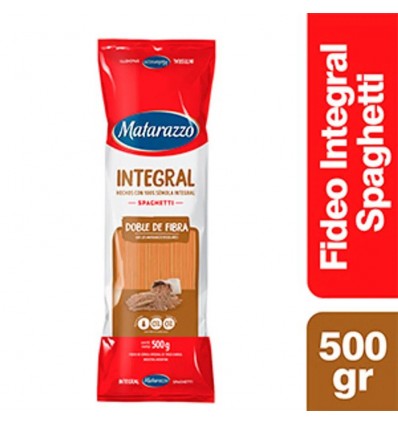 FIDEO MATARAZZO INTEGRAL SPAGUETTINI 500 GRS