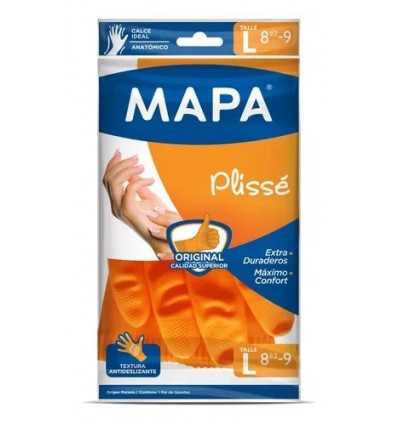 GUANTE MAPA PLISSE SATINADO TALLE S 