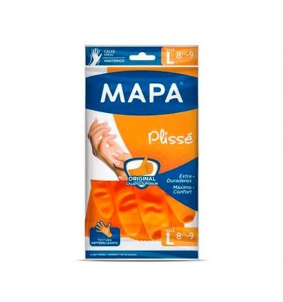 GUANTE MAPA PLISSE SATINADO TALLE L 