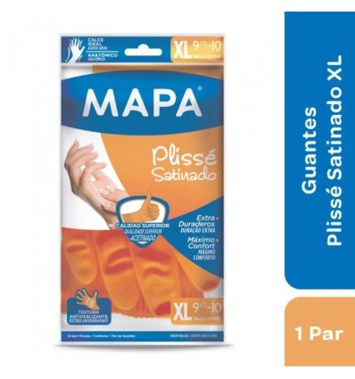 GUANTE MAPA PLISSE SATINADO TALLE XL 