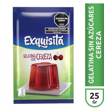 GELATINA EXQUISITA CEREZA LIGHT 25 GRS