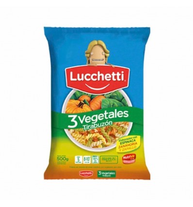 FIDEO LUCCHETTI TIRABUZON 3 VEGETALES 500G