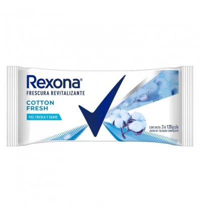 JABON REXONA COTTON FRESH 3X120G