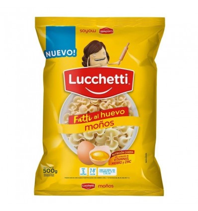 FIDEO LUCCHETTI MOÑOS HUEVO 500G