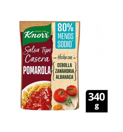 KNORR SALSA POMAROLA TRADICIONAL 340 GRS (APTO VEGANO)