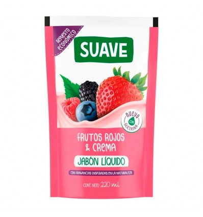 SUAVE JABON LIQUIDO FRUTOS ROJOS Y CREMA 220 ML