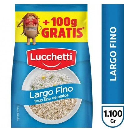 ARROZ LUCCHETTI LARGO FINO 1000 +100 G BOLSA