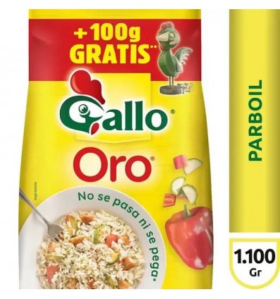 ARROZ GALLO PARBOIL BOLSA 1KG + 100 GRS GRATIS