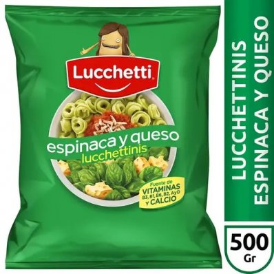 LUCCHETTINIS ESPINACA Y QUESO 500G