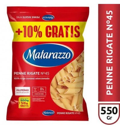FIDEO MATARAZZO PENNE RIGATE 500 + 50 grs