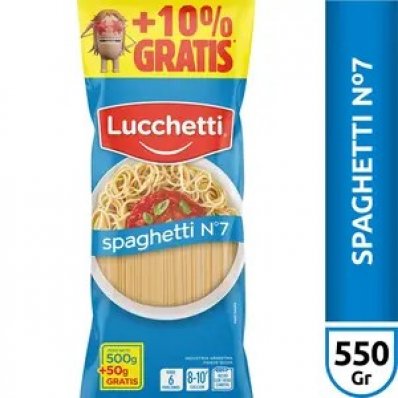 FIDEO LUCCHETTI 500 + 50 grs SPAGUETTI