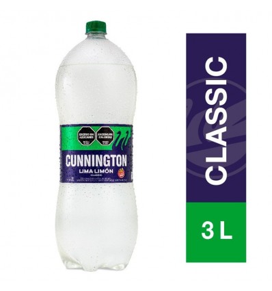 GASEOSA CUNNINGTON LIMA LIMON CLASSIC 3L