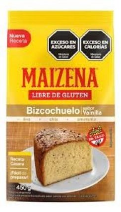MAIZENA PREMEZCLA BIZCOCHUELO SIN TACC VAINILLA 450G