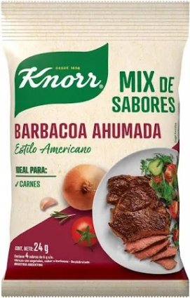 KNORR MIX SABORESTILO AMERICANO BARBACOA AHUMADA 4 SOBRES