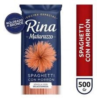 FIDEO RINA MATARAZZO SPAGHUETTI MORRON 500G